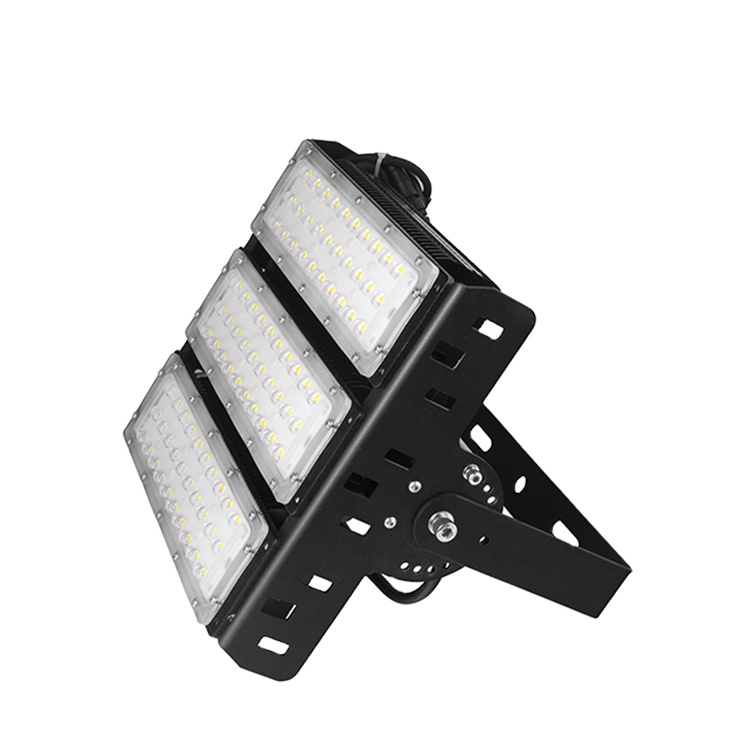Outdoor IP66 flat panel module aluminum fin square road lighting led flood light 150w