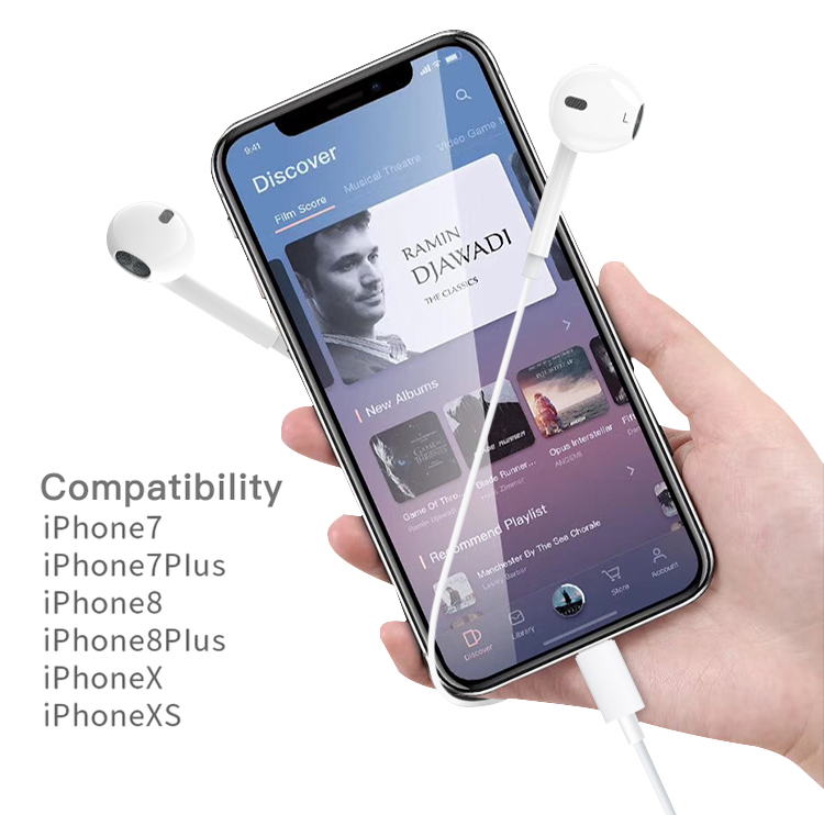 Consumer Electronics Wired Light-ning Earphones For IPhone 7 8 8P X XR XS Max HiFi Sound In-Ear Stereo Earbuds With Microphone A