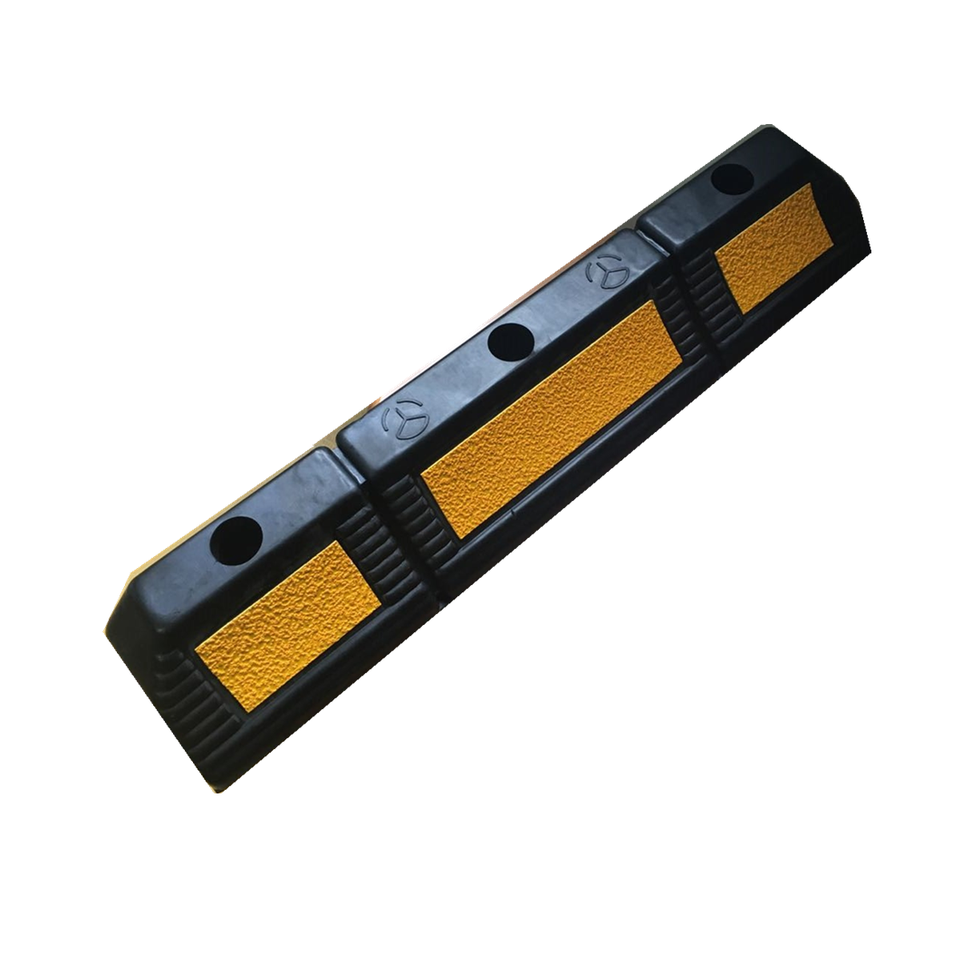 Easy Installation 570*120*80Mm 100% Recycled Rubber Truck Wheel Stopper