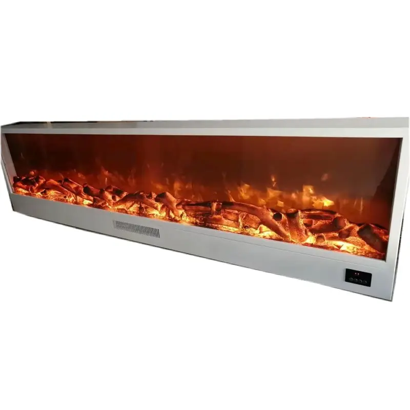 Luxury white  72 inch insert /build in electric fireplace