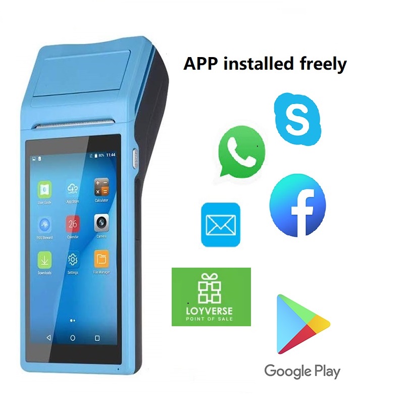 Портативный POS-терминал на Android 6,0, PDA, 4G, Wi-Fi, с камерой, динамиком, чековым принтером для лотерейной парковки