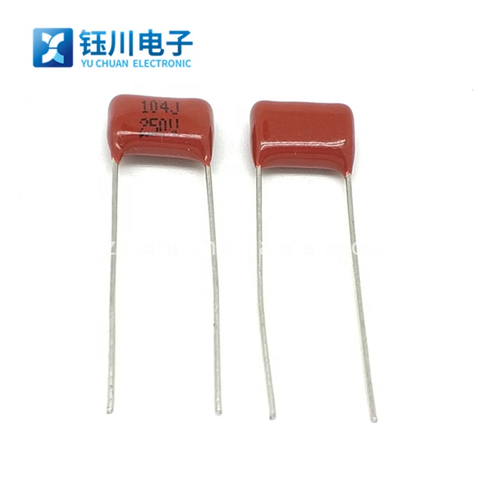 CBB 104J250V CBB конденсатор 104K250V 100NF 0,1 UF Металлизированный пленочный конденсатор 250V104J P = 7,5 мм