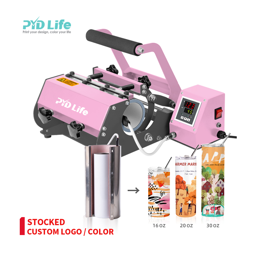 2021 PYD Life стакан пресс RTS 20 oz 30 oz Розовый сублимационный тонкий стакан термопресс сублимационная машина быстрая доставка