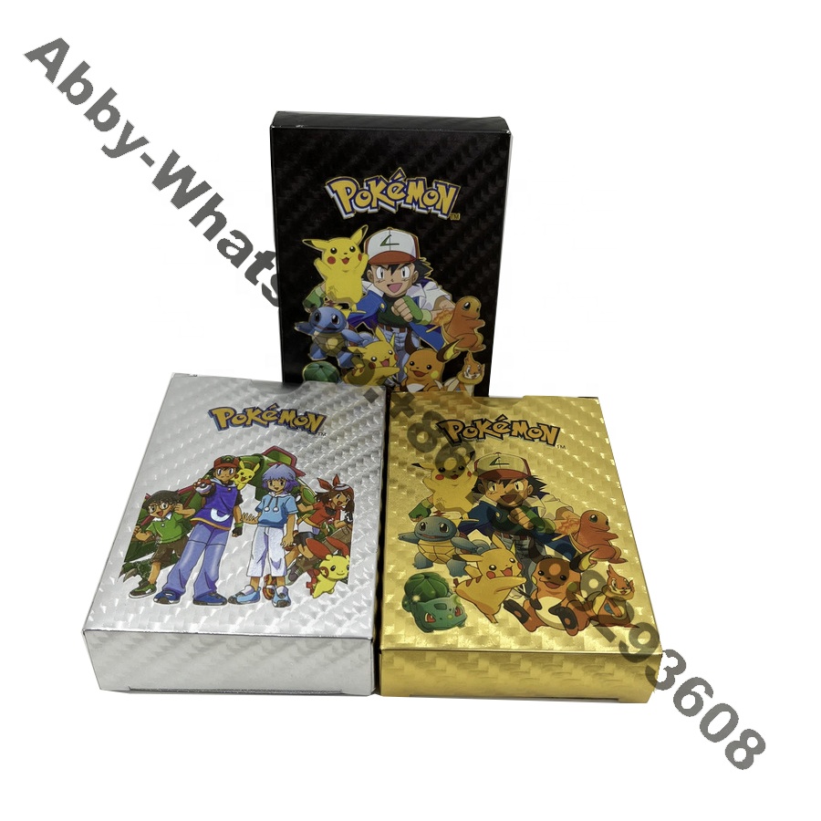 Лидер продаж, карты Venusaur Gold Poke-mon, 55 шт., бокс-карточки, Аниме игра, Боевая карточка для подарка на день рождения