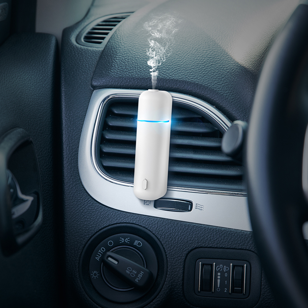 SCENTA Wholesale Ultrasonic Nano Cool Mist Aroma Car Scent Freshener,Luxury Electric Air Car Perfume Freshener Vent Clip