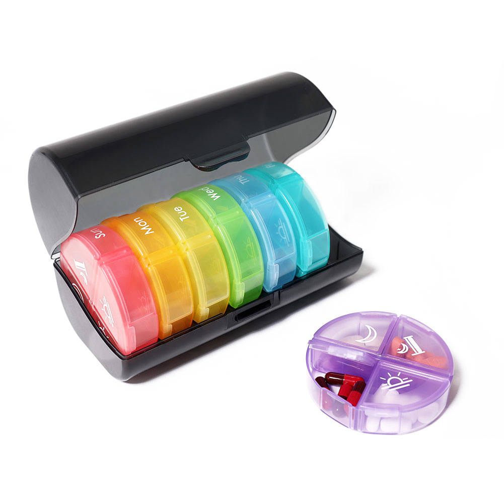 Factory wholesale high quality pill reminder pill organizer 2 times a day