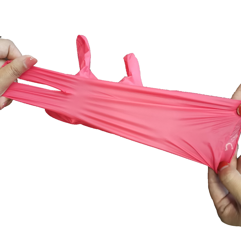 Pink Disposable Gloves Powder Free Vinyl Nitrile Blended Gloves White Black Gloves HLR