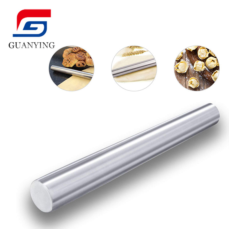 45 см Профессиональный французский Rolling Pin для выпечки Нержавеющая сталь Rolling Pin