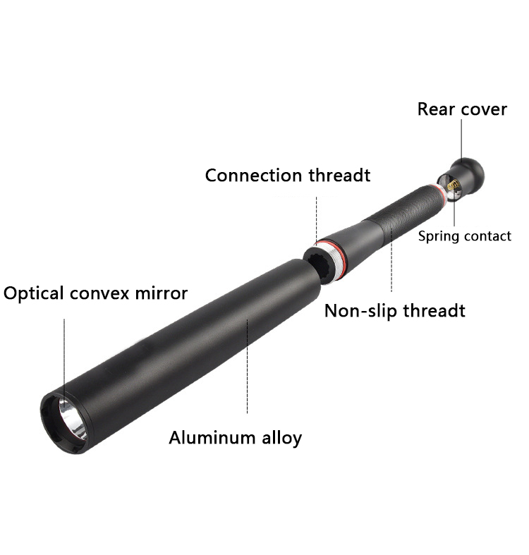 Aluminum Alloy Emergency 10W LED Flashlight Self Defensive Flashlight Baton Baseball Bat Flashlight