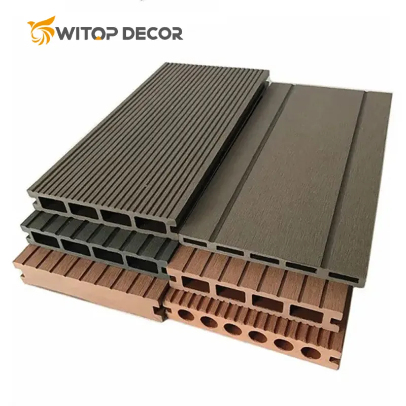 Hot Sale china Exterior Outside Fireproof Smooth Surface Wpc decking Composite Wood Plastic Terrace Deck for garden