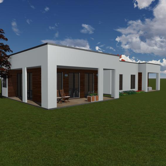 Современная вилла Daquan 105m2, легкий стальной каркас