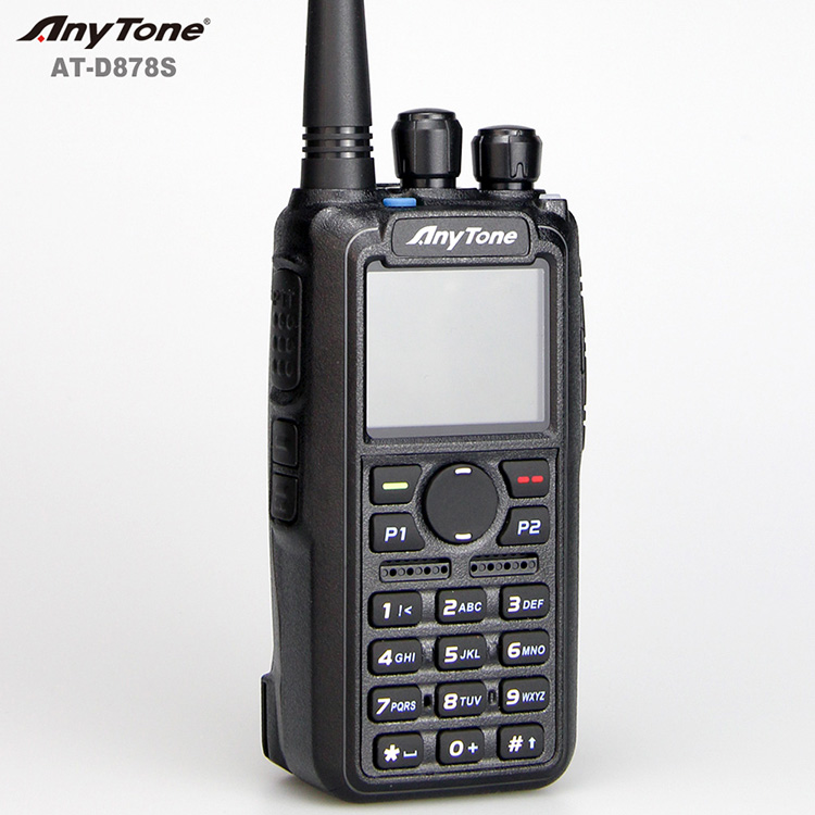 Anytone AT-D878S 10 Вт DMR двухстороннее радио IP54 водонепроницаемый 3100 мАч с одной полоской GPS цифровой иди и болтай Walkie Talkie