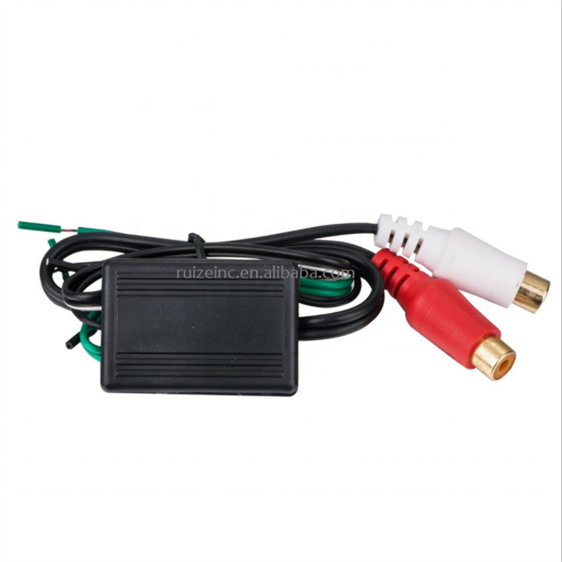 Car Speaker to 2 RCA Line Output Converter High to Low Level Line Output Amplifier Converter Adapter Auto Electronics Parts
