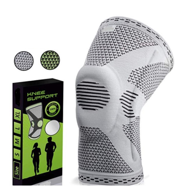 Knitted Nylon Sports Knee Pad with Men and Women Breathable Support Knee Brace Support Sports Anti-fall Non-slip Knee Pads