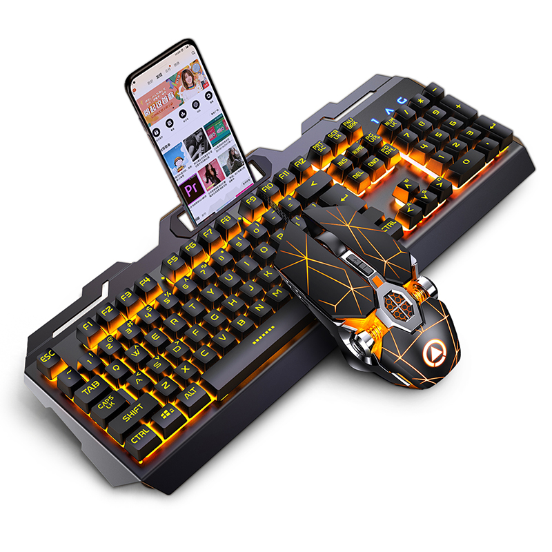 2021, заводская цена, компьютерные аксессуары, RGB подсветка, USB, Проводная игровая клавиатура, мышь, набор для игр