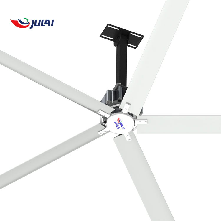 Потолочный вентилятор JULAI OEM 7,3 м/24 фута Pmsm 24 фута Hvls энергосберегающие потолочные вентиляторы