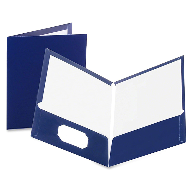 Custom Eco-friendly Company 2 Pockets CMYK Printing Paper Folders With Logo School Folders For Document File Folder