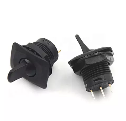 R13-402 ON-3Pin 2 Позиции круглый тумблер поддерживается SPDT для крепления на панель черного цвета