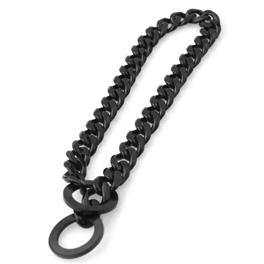 New Luxury Stainless Steel Dog Chain Decorative Dog Collar Dog Training Collar Traction Rope