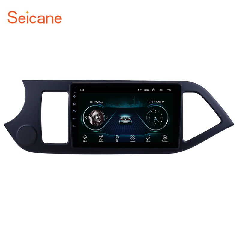 9 дюймов Android 8,1 сенсорный экран GPS Navi авто для 2011-2014 KIA PICANTO УТРО (LHD) с поддержкой Wi-Fi USB поддержка SWC 1080P