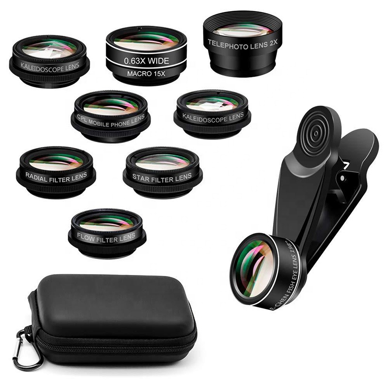 10 in 1 Phone Camera Lens Kit for iPhone for other Smartphones Mobile Phone Selfie Photography Gadgets Optical Lens Set