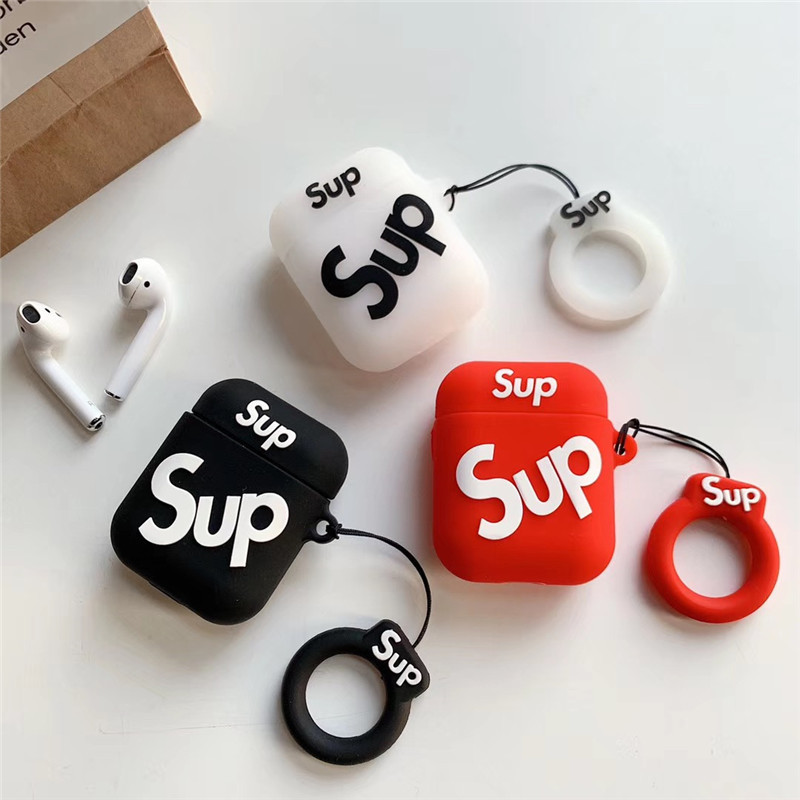 Роскошный дизайнерский чехол с логотипом для airpods pro, Ультратонкий силиконовый милый чехол sup для airpod