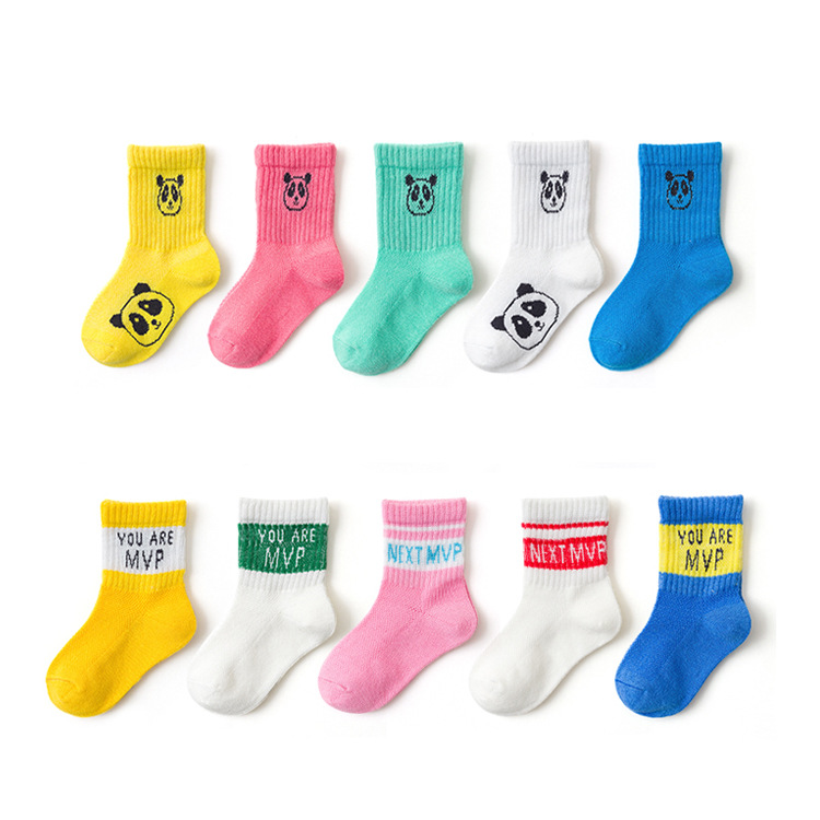 Wholesale Price Spring summer new fashion letter cartoon boys girls socks trend kids socks