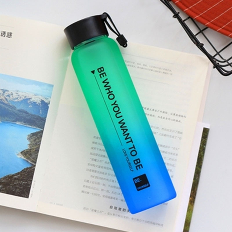 480ML Logo Custom Outdoor Clear Water Bottle Glass Frosted For Drinking