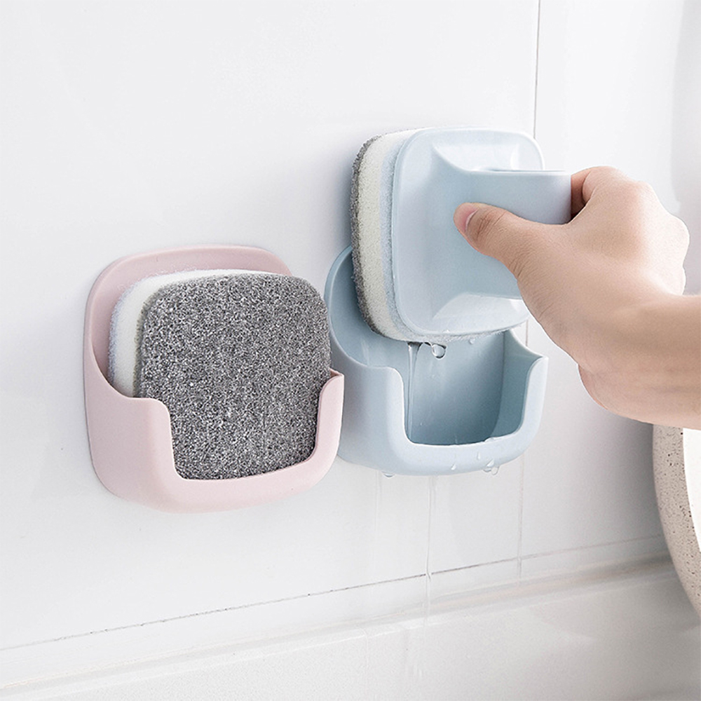 Home Kitchen Accessories Wall Mounted Sponge Brush for Pot/Pan/ Cooker Dust Removal Brush Bathroom Cleaning Brush Tools Magic