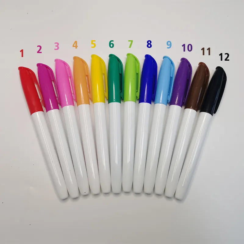 Non-toxic Safe 12 and 14 colors kids drawing pen erasable whiteboard marker