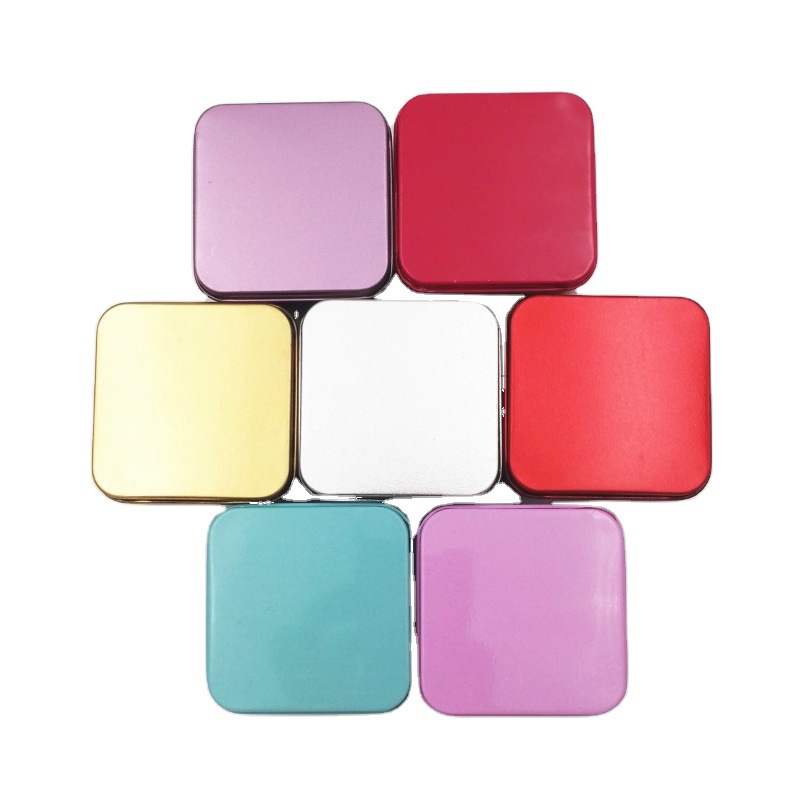 6.5*6.5cm Golden European Creative Wedding Birthday Gift Jewelry Box Square Iron Box TINPLATE Candy Box