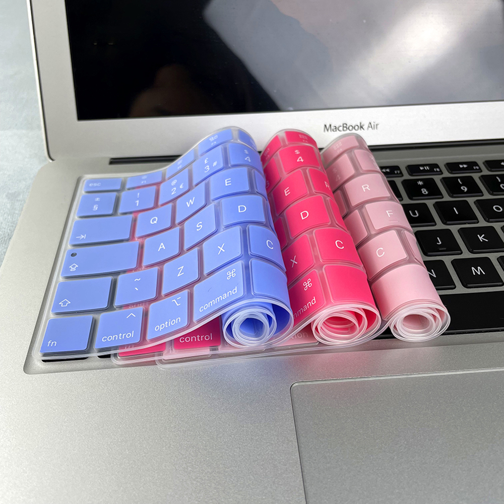 Чехол для клавиатуры ноутбука EU US-Enter для Macbook Air 13 A2337 A2179 силиконовая цветная Водонепроницаемая Защитная пленка для клавиатуры