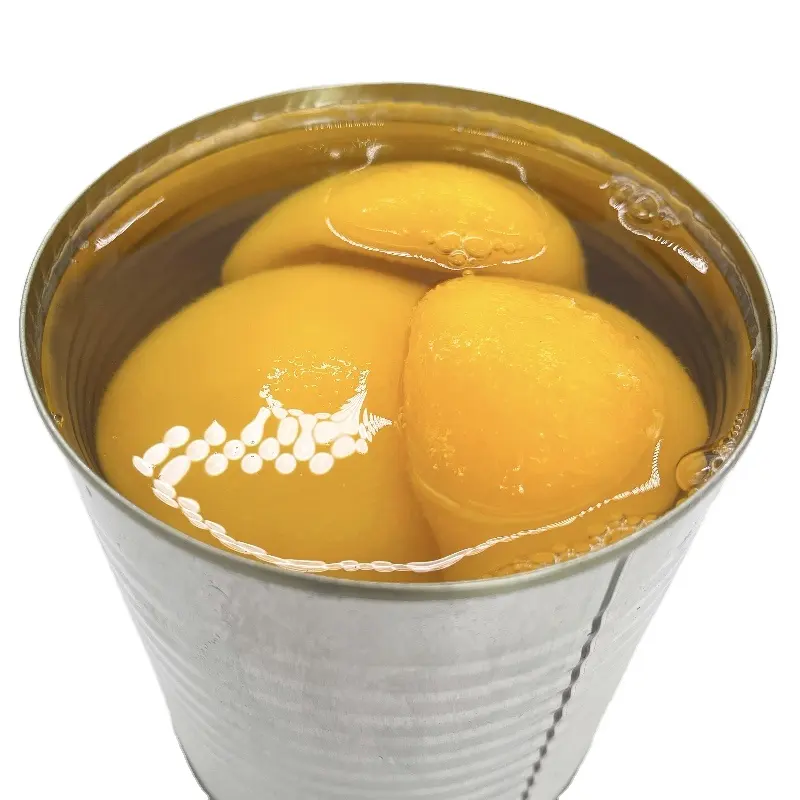 good quality healthy food easy open OEM 3000g yellow peach canned yellow peach halves in tin in light syrup