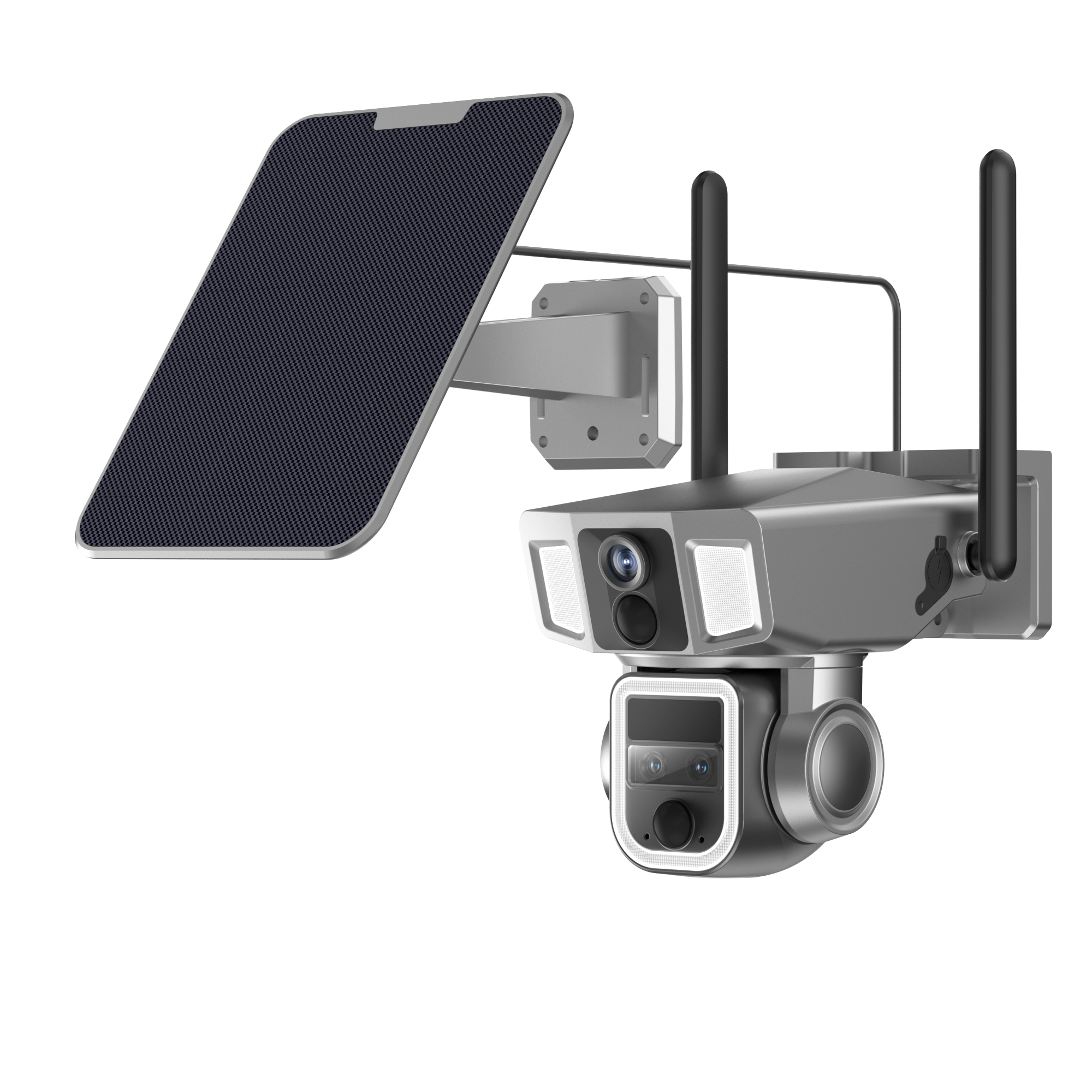 Dual Lens 4K 10X Optical Zoom PTZ 4G Wifi Wireless Security Solar Camera with Solar Battery 8