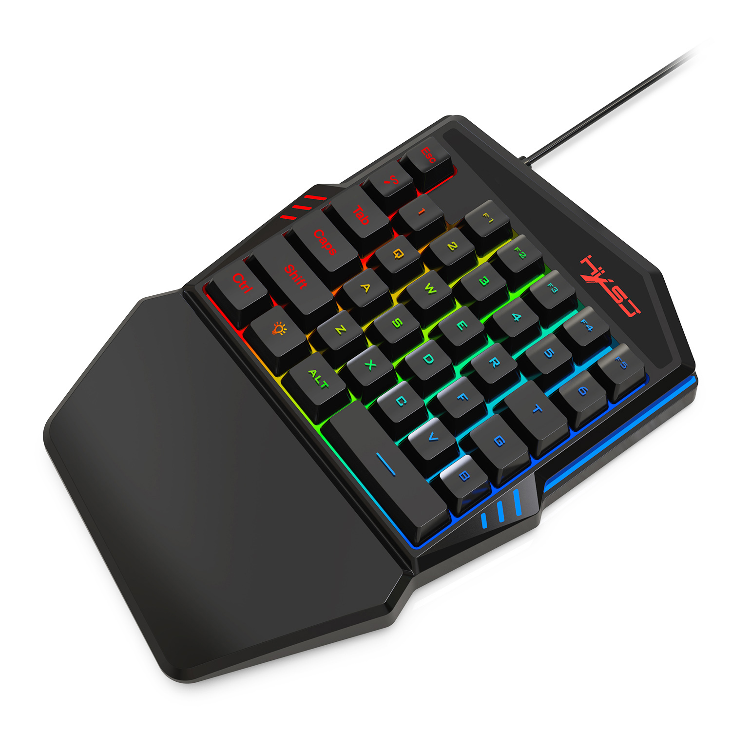Ancreu V100 35-клавишная цифровая клавиатура RGB с подсветкой, Одноручная клавиатура, мини игровая клавиатура