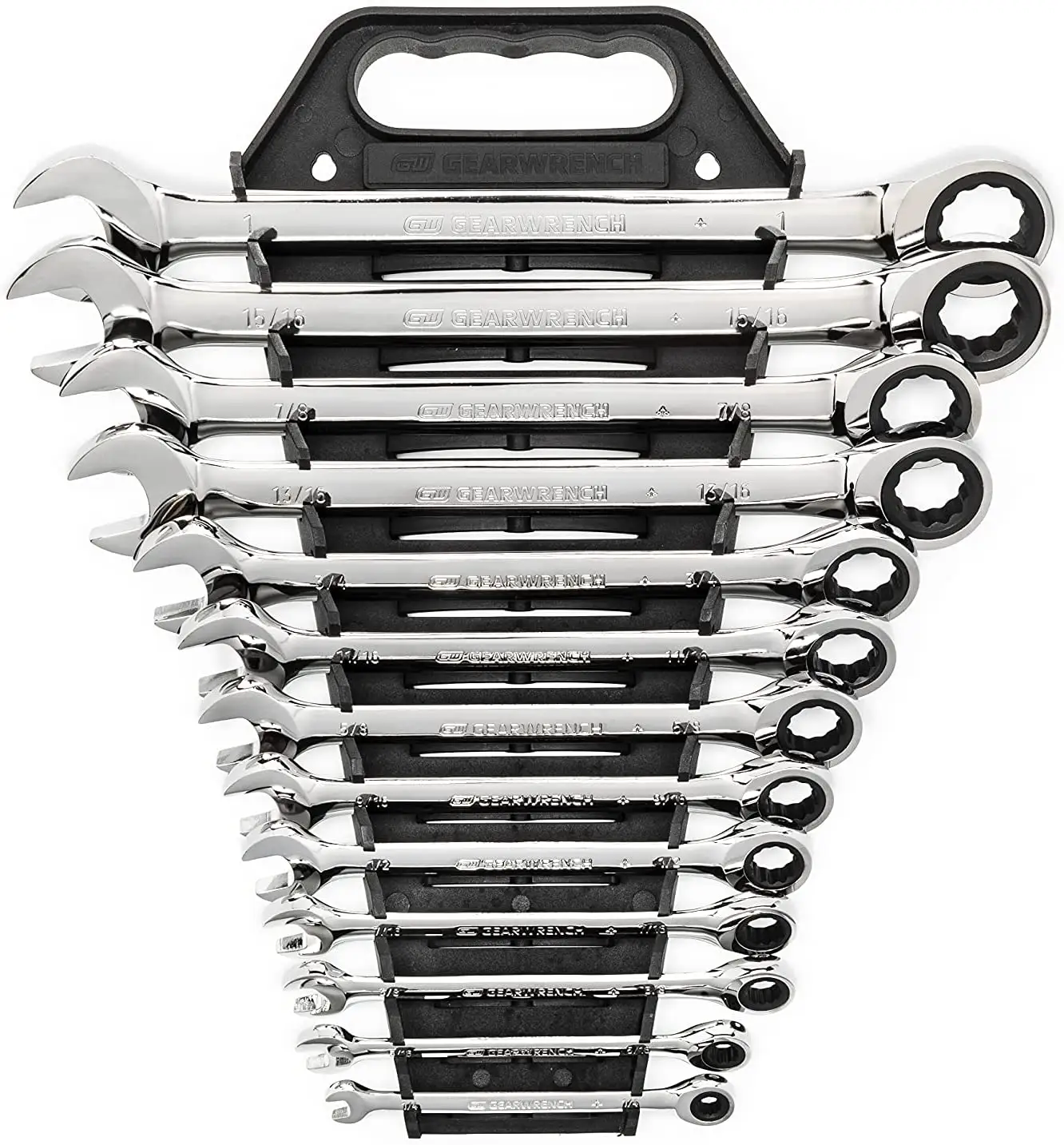 Ratcheting Combination Wrench SAE/Metric 8mm-32mm Gear Combination Wrench Spanner Set of Open End