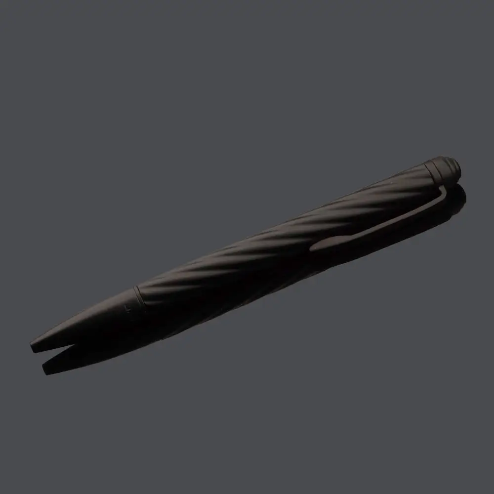 Factory Wholesale Luxury High Quality Black Spiral Metal Ballpoint Pen Customized