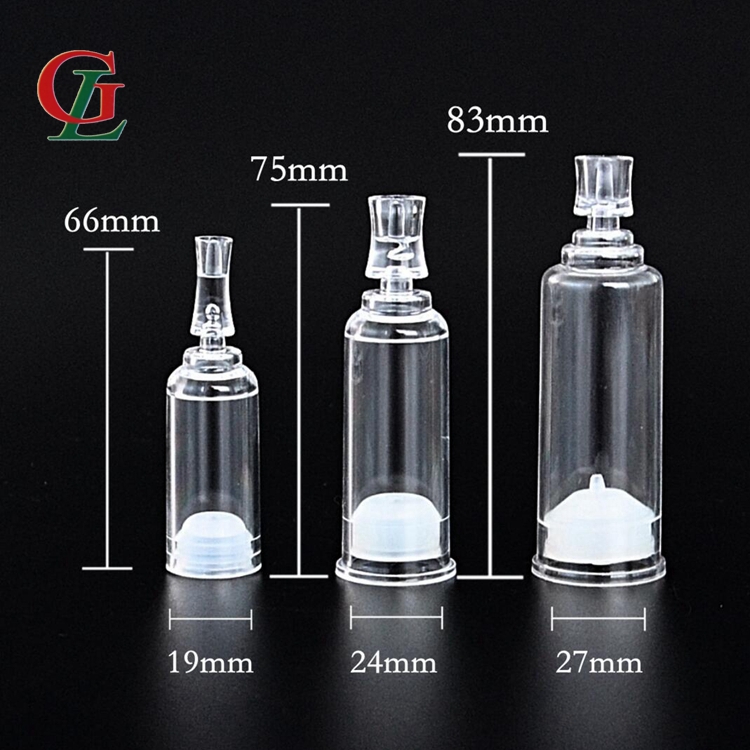 Luxurious cosmetic packaging eyes serum syringe airless essence bottle 10ML 20ml cosmetic airless Syringe bottle