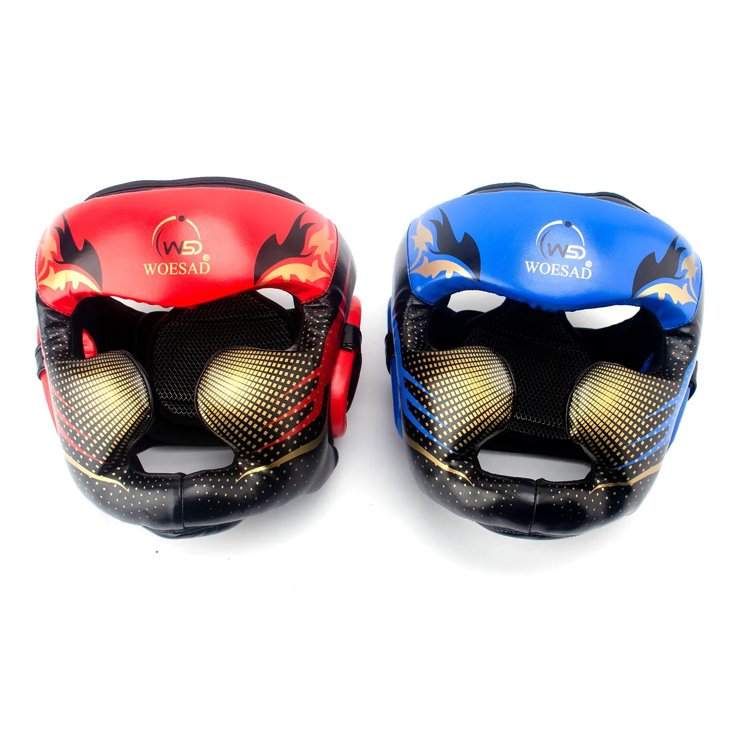 custom design PU leather head gear head guards Thai boxing training head helmet