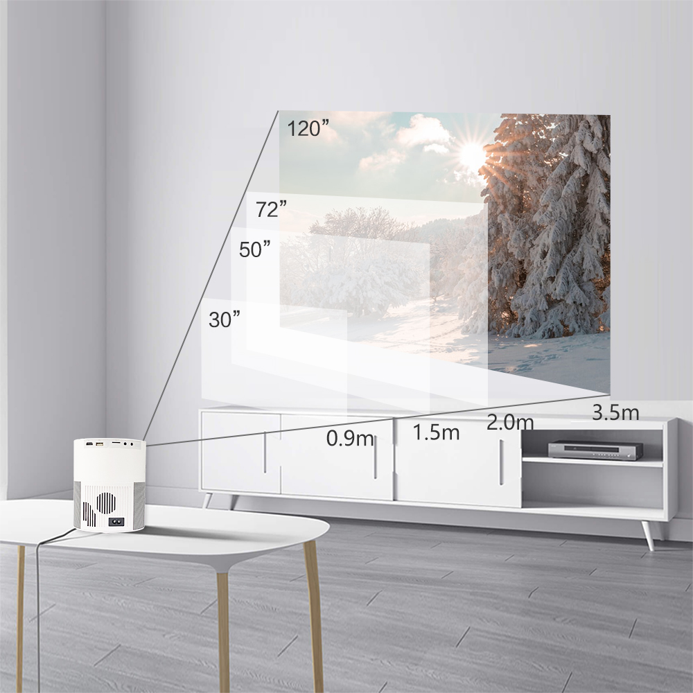XIDU Home Theater M1 Full HD 1080P 4K LCD Video Projector Outdoor Smart Portable 120 Inch Super Large Screen Android Projector