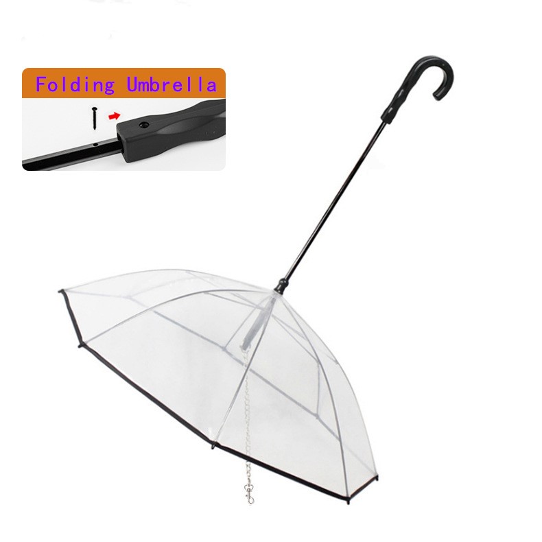 Wholesale High Quality Transparent Pet Umbrella Dog C-shaped Outdoor Umbrella Pet Supplies