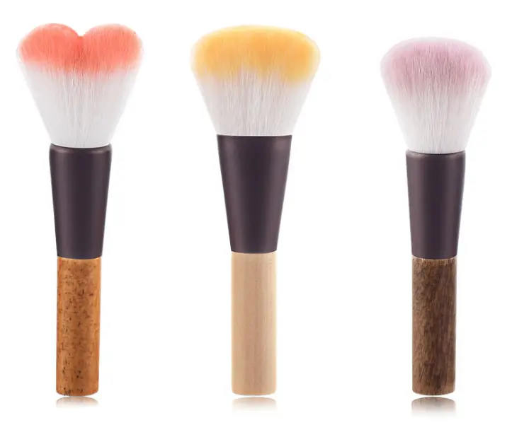 Private Label Wooden Handle Professional Concealer Foundation Flat Powder Blush Brushes Makeup Brushes Set For Beauty Brushes