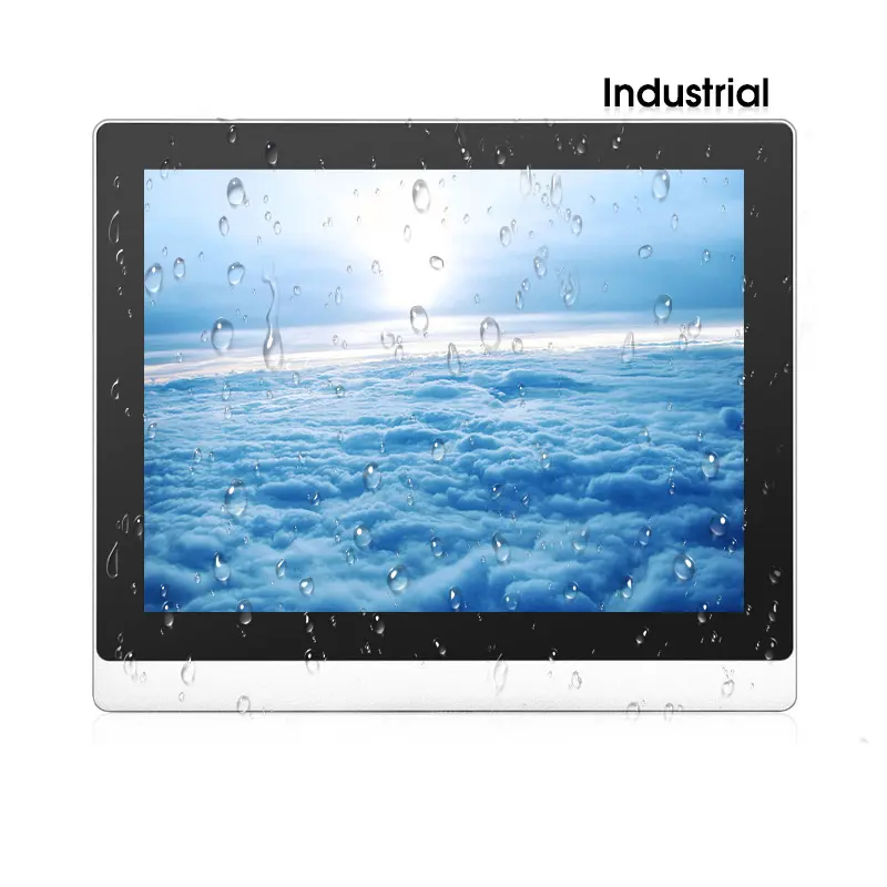 IP65 waterproof 10/10.4/12/15/17/19/21.5 inch wall mount embedded industrial touch screen lcd monitor