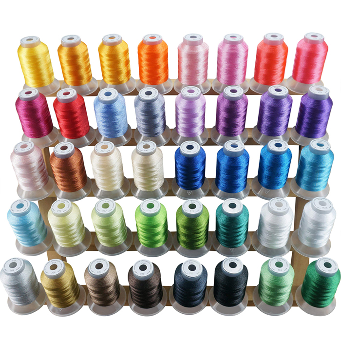 Best Sellers Embroidery Machine Thread 550 Yards 40 Colors Thread Gold Colors For Embroidery And Sewing
