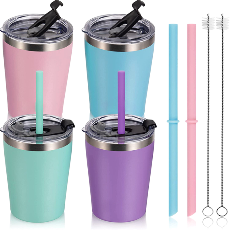 watersy hotsell 8oz double wall stainless steel mini children milk cup travel and outdoor easy to carry with slide lid