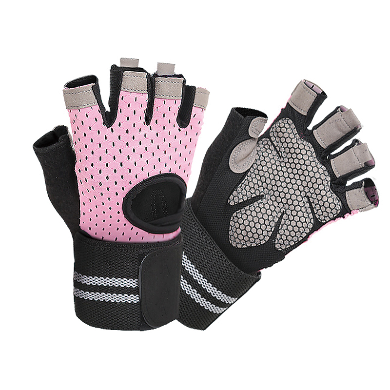 Custom Logo Workout Fitness Wrist Strap Gloves