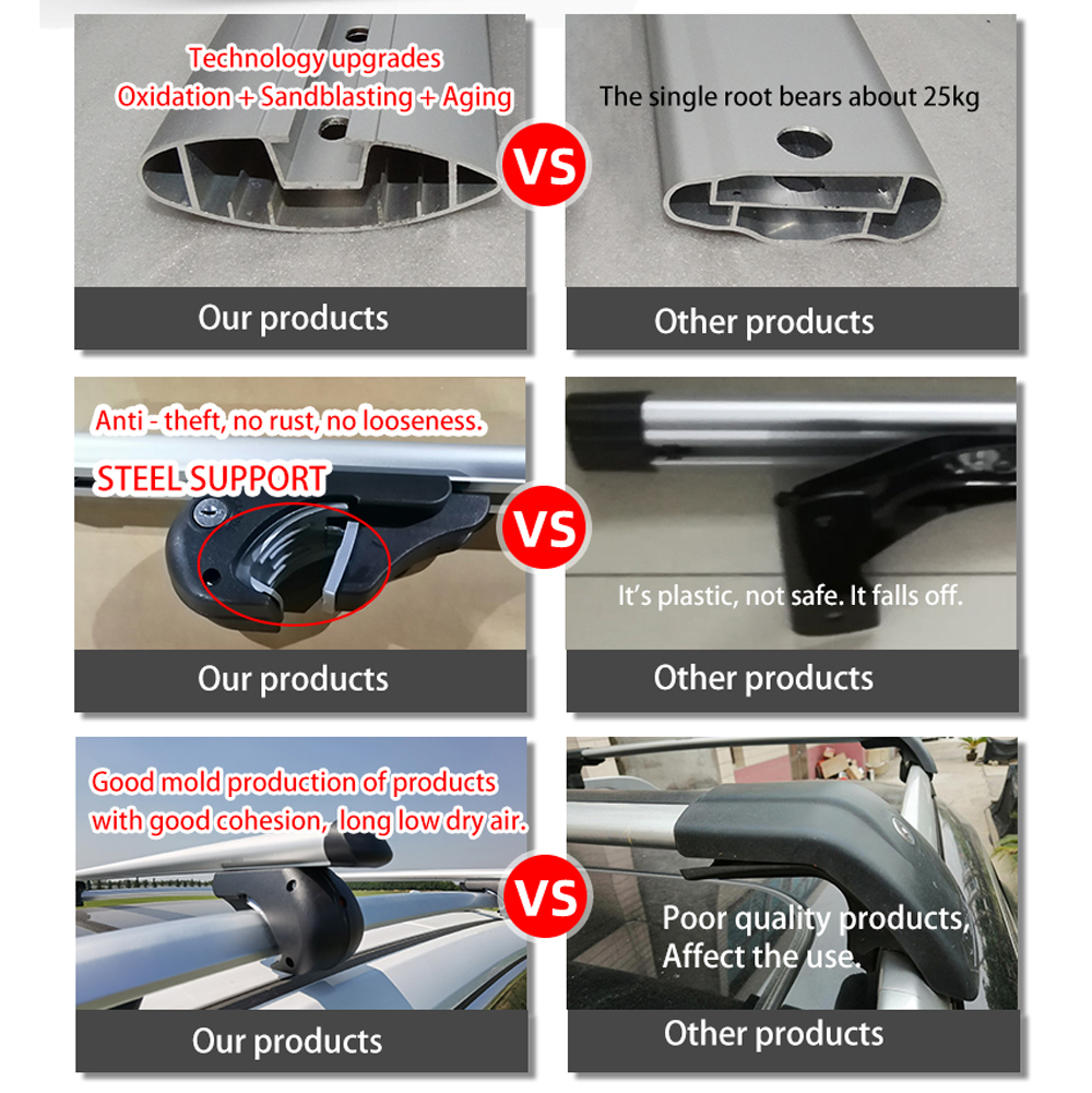 Car Accessories Aluminum Alloy Crossbar Roof Rack Universal Roof Rail HG-02