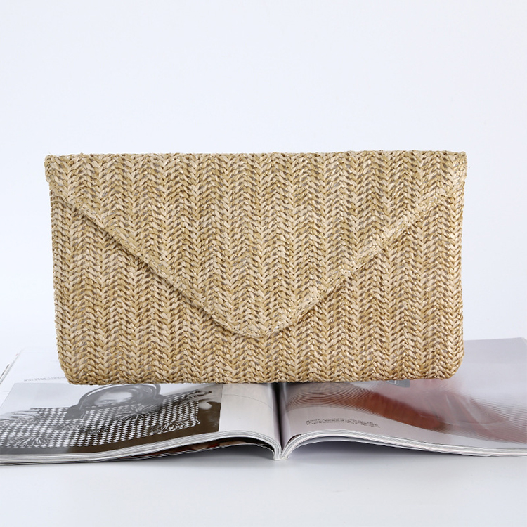 Summer's New Casually Woven Wallet Straw Beach Bag Wholesale Clutch Bag