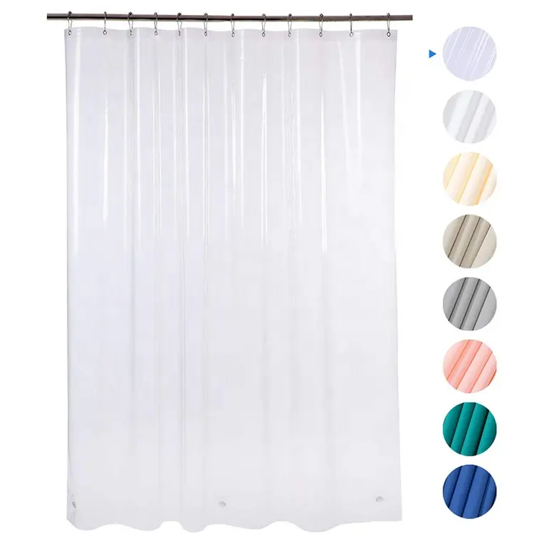 Eco-Friendly Waterproof Mouldproof EVA Clear Shower Curtain