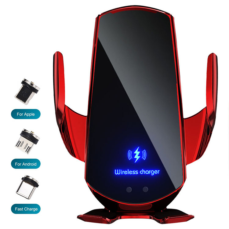 Amazon hot sale Air Vent Mounted JOY-Q3 15W Fast Wireless Car Charger with infrared automatic sensing For smart phone